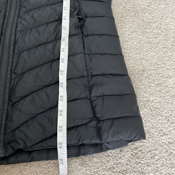 North Face Down Puffer Jacket Womens XS 800 Black Hooded Minimalist Lightweight - Picture 8 of 9